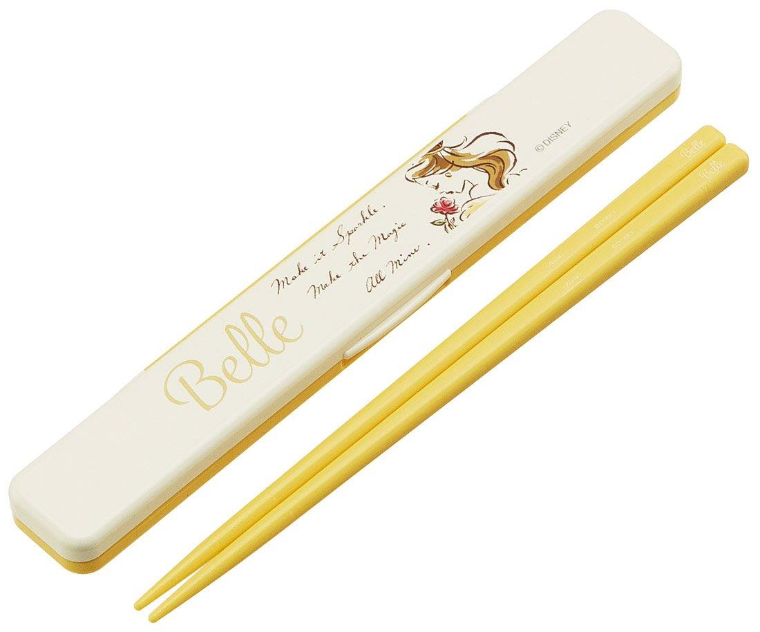 

Skater Chopsticks and Chopstick Case Elegant Disney Made in ABC3 Set, Belle, Design, Japan,