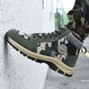 MCTIN Couples Cotton Shoes for Women Camouflage Winter Plush Warm High Tops Shoes Man's Non Slip Snow Boots