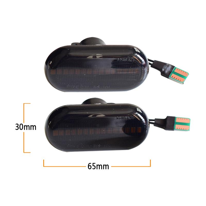 2x Led Dynamic Turn Signal Lights Side Marker For Renault Clio Trafic Kangoo Twigo Dacia Logan Duster Nissan Interstar Primastar