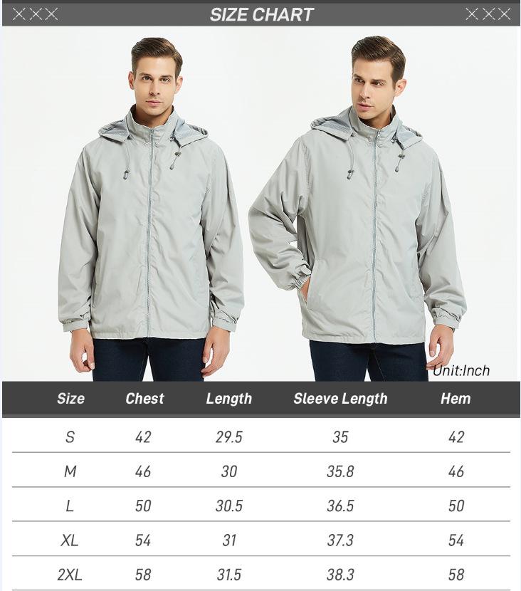 Men's Waterproof Windproof Outdoor Hooded Soft Shell Jacket for Autumn/Winter