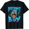 Jurassic World Birthday Boy Roaring Velociraptor Blue Logo T-Shirt