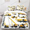 Bouwvoertuig Graafmachine Dekbedovertrek Set King Queen Volledige Maat Polyester Beddengoed Set Voor Kinderen Jongens Meisjes Dekbedovertrek