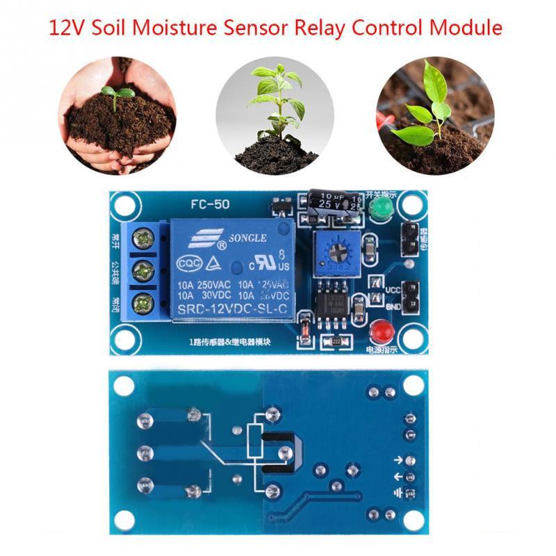 Buy 1pc DC12V Relay Control Module Moisture Sensor Switch Automatic