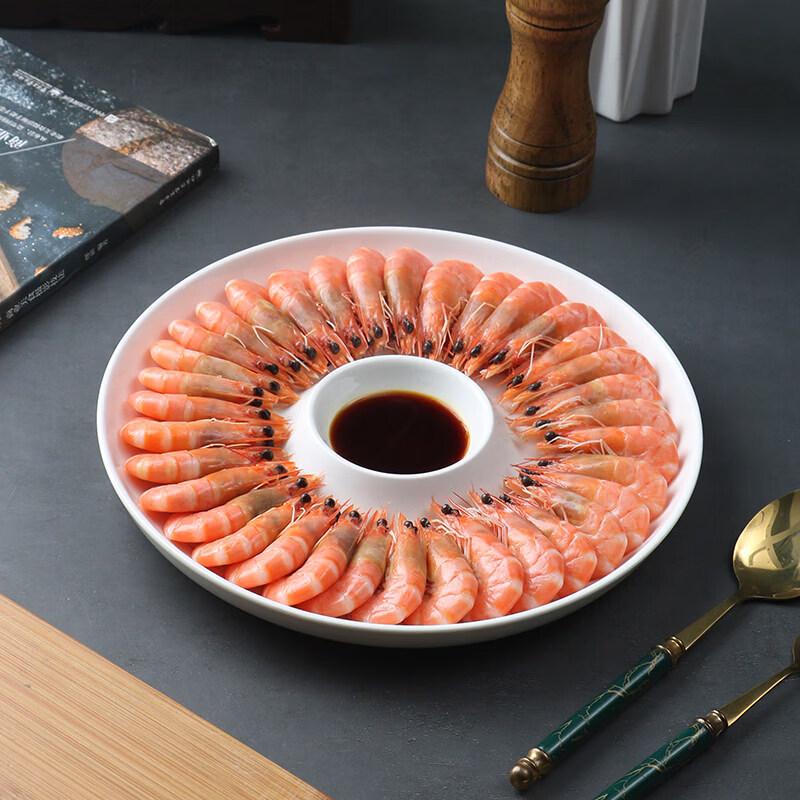 UOSO Ceramic Dumpling Plate with Dipping Dish