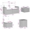 Sofa Set 6 Pieces Black Poly Rattan and Steel
