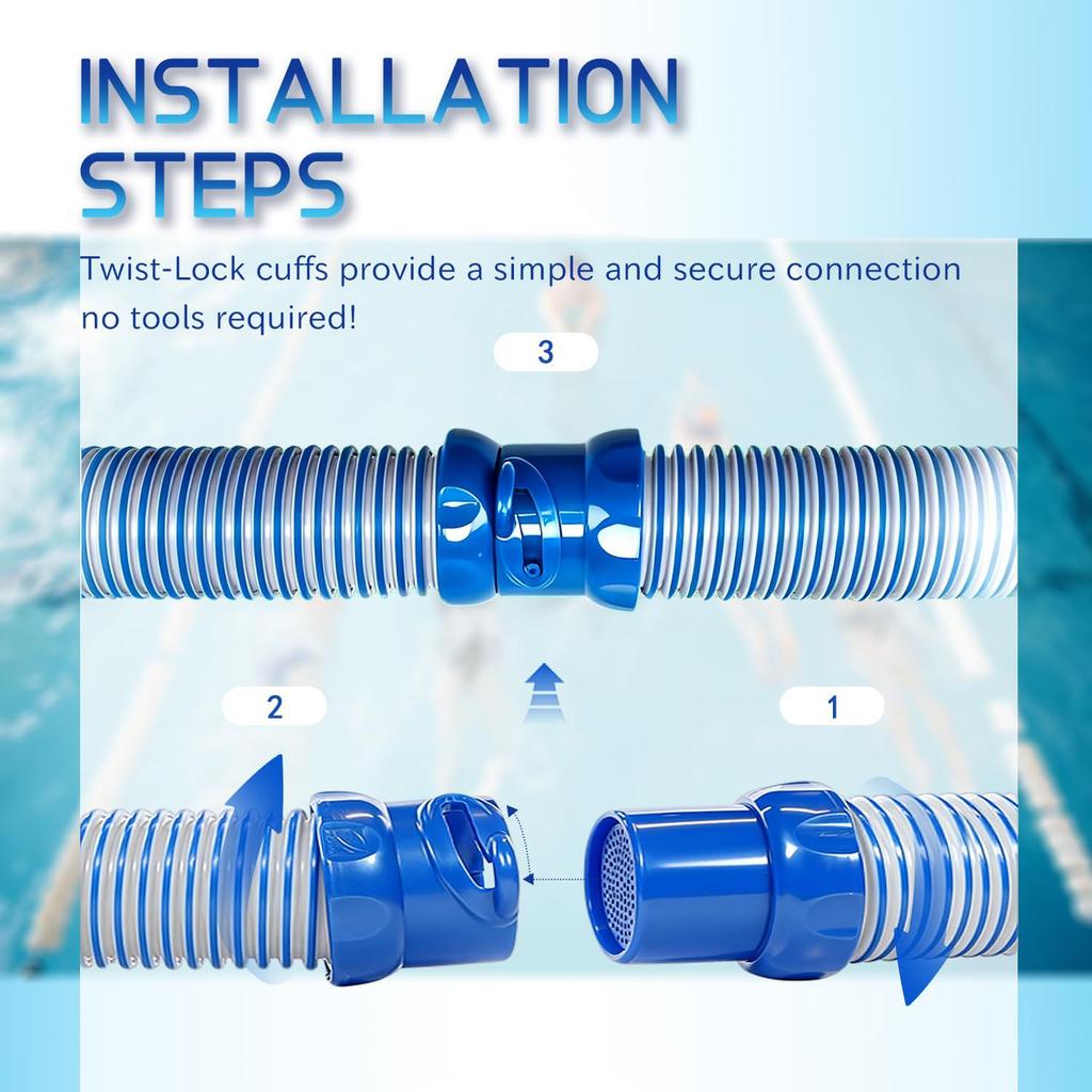 Odiac R1117711 Pool Cleaning Robot Replacement Hose Twistlock Hose 1 Meter Suitable for MX6 MX8