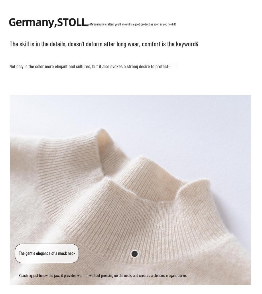 Women's Pure Cashmere Long-Sleeve Round Neck Pullover Sweater - Warm, Soft, Solid Color Base Layer
