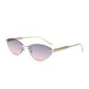 Cat Eye Fashion Rimless Design Sunglasses Female Brand Metal Sun Glasses Outdoors Casual Vacation Eyewear
