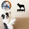 French Bulldog Key Holder Coat Hook Leash Hanger Metal Wall Sculpture Towel Rack