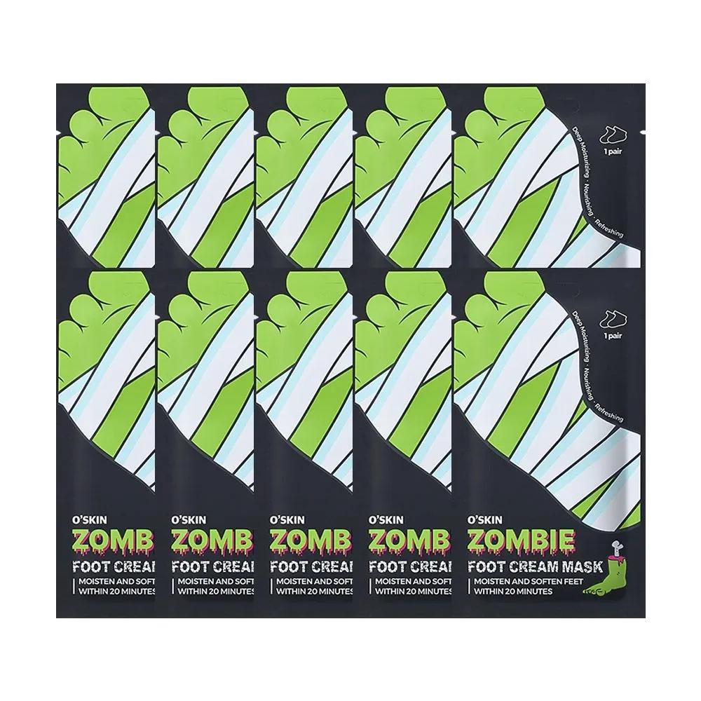Oskin Zombie Foot Cream Mask Pack 10 Sheets