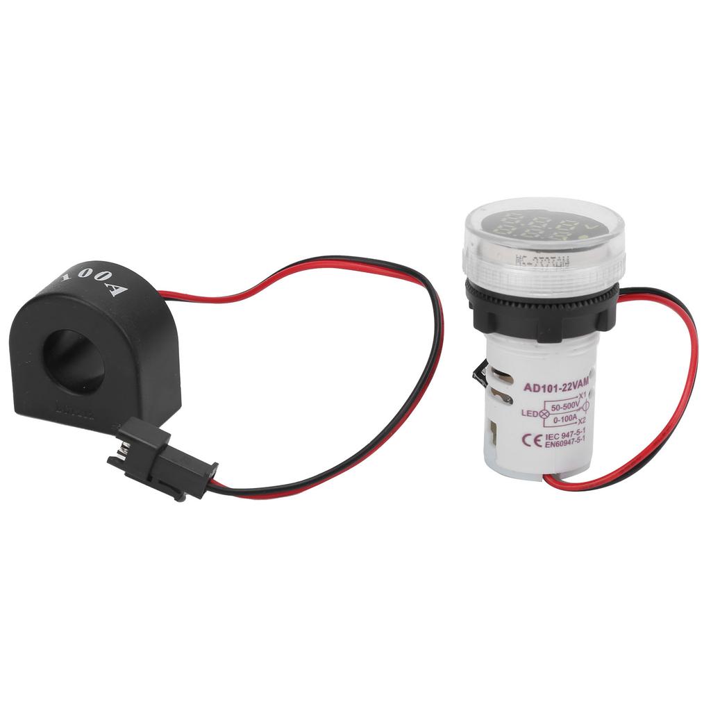 AD101‑22VAM Indicator Light Voltage Current Dual Display Indicator AC50‑500V 0‑100A