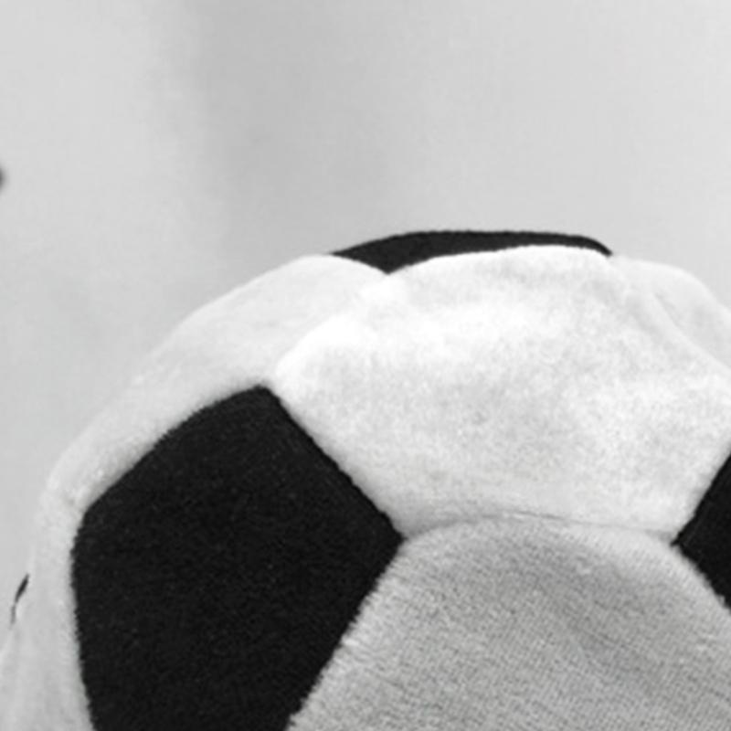 Halloween Soccer Bucket Hat Headgear Plush Head Cover for Masquerades Halloween Plush Cartoon Hat Headgear