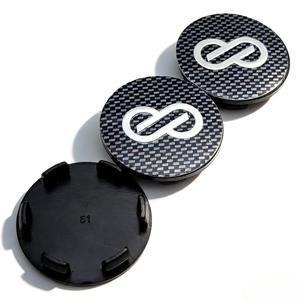 4pcs ENKEI Racing Logo Badge Emblem Car Wheel Center Caps 51MM Clips 46MM Wheels Hub Cap Rim Hubcaps Dust Cover Car Accessories