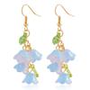 Sweet Cool Beaded Y1k Necklace Colored Love Lily of the Valley Choker Necklace Earrings