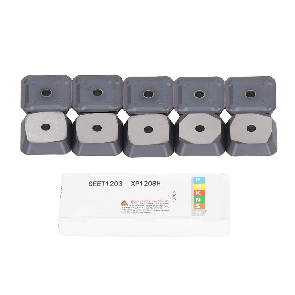 10Pcs Turning Insert Carbide Blade Lathe Cutter Milling CNC Tool Set Kit SEET1203