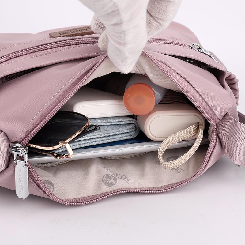 Malá čtvercová taška Mateřská taška Dámská taška Vícevrstvá Lehká Velkokapacitní Taška přes rameno a crossbody