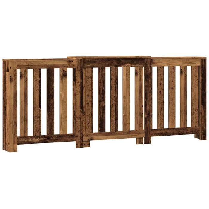 VidaXL Cache-radiateur vieux bois 205x21,5x83,5 cm bois d'ingénierie, bouchon de radiateur, cache-radiateur haut, radiateur 852769
