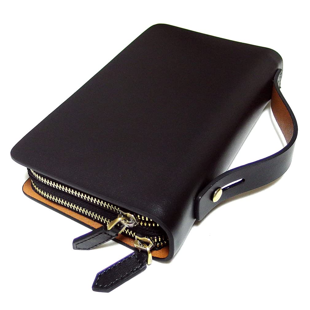 

Second Bag Clutch Bag Leather Genuine Leather Bag Bag Wallet Wallet Coin Purse Bag Spanish Leather FREE Black x Brown [EVERSOUL] Men s