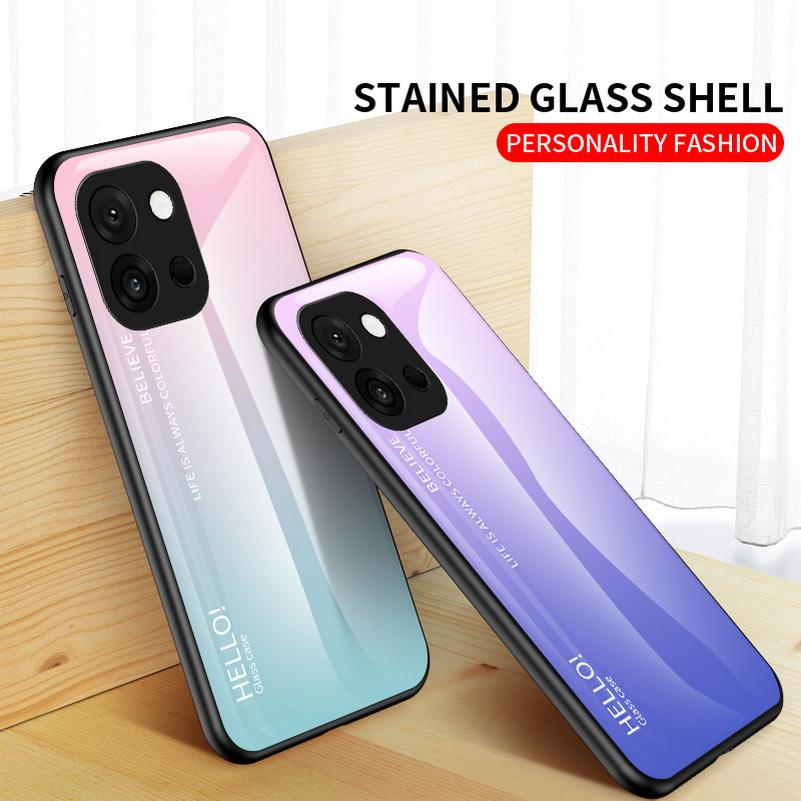 Gradient Tempered Glass Protect Case for OnePlus 13T One Plus Nord Ce 4 Lite 3 N30 Glossy Cover