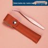Plated Iridescent Precision Stainless Steel Rose Gold Feather Tweezers for Grafting False Eyelashes