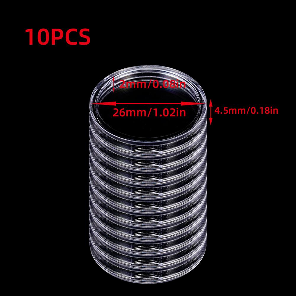 10/50/100Pcs 19-33mm Transparent Coin Cases Holder Coin Collecting Box Case Coins Storage Capsules Protection Boxes Container