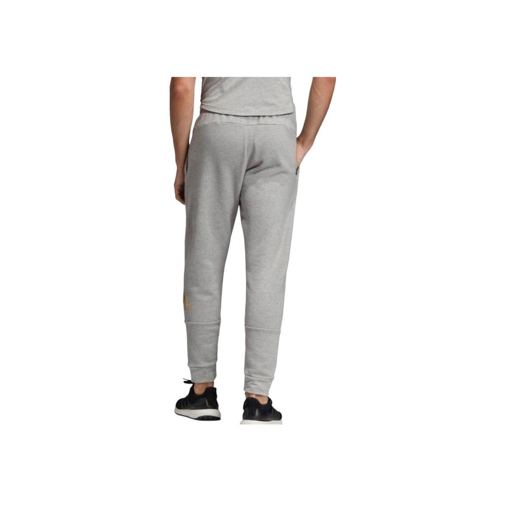 Adidas Sport ID Comfortable Soft Lace-Up Jogging Pants Men Pants Medium-Grey-Heather Matte-Gold EC6337