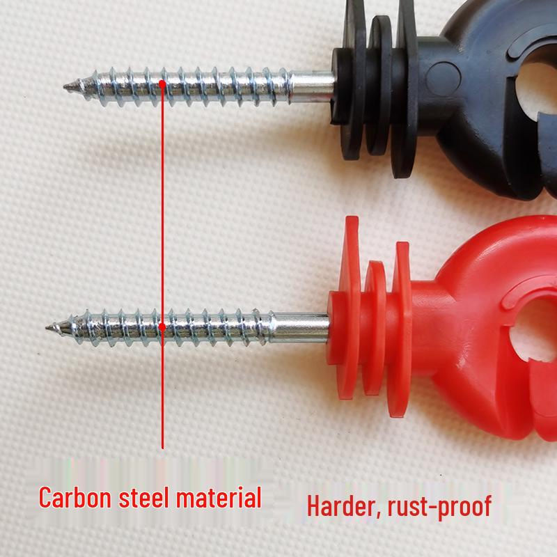 Electric Fence Insulator for Wooden Stakes - Livestock Pasture System