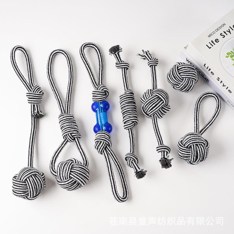 Durable Cotton Rope Knot Dog Toy Set Small Medium Breeds Teeth Cleaning Chewing Interactive Play