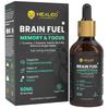 Picături Healeo Brain Fuel pentru Memorie și Concentrare cu Ginkgo Biloba, Brahmi, L-teanină | Supliment Nootropic pentru Stimularea Creierului - 50ml