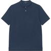 Polo Ss23 Solid Color Logo Embroidered Half Button Short Sleeve Polo Shirt Men Tops Navy-Blue 710794275-041