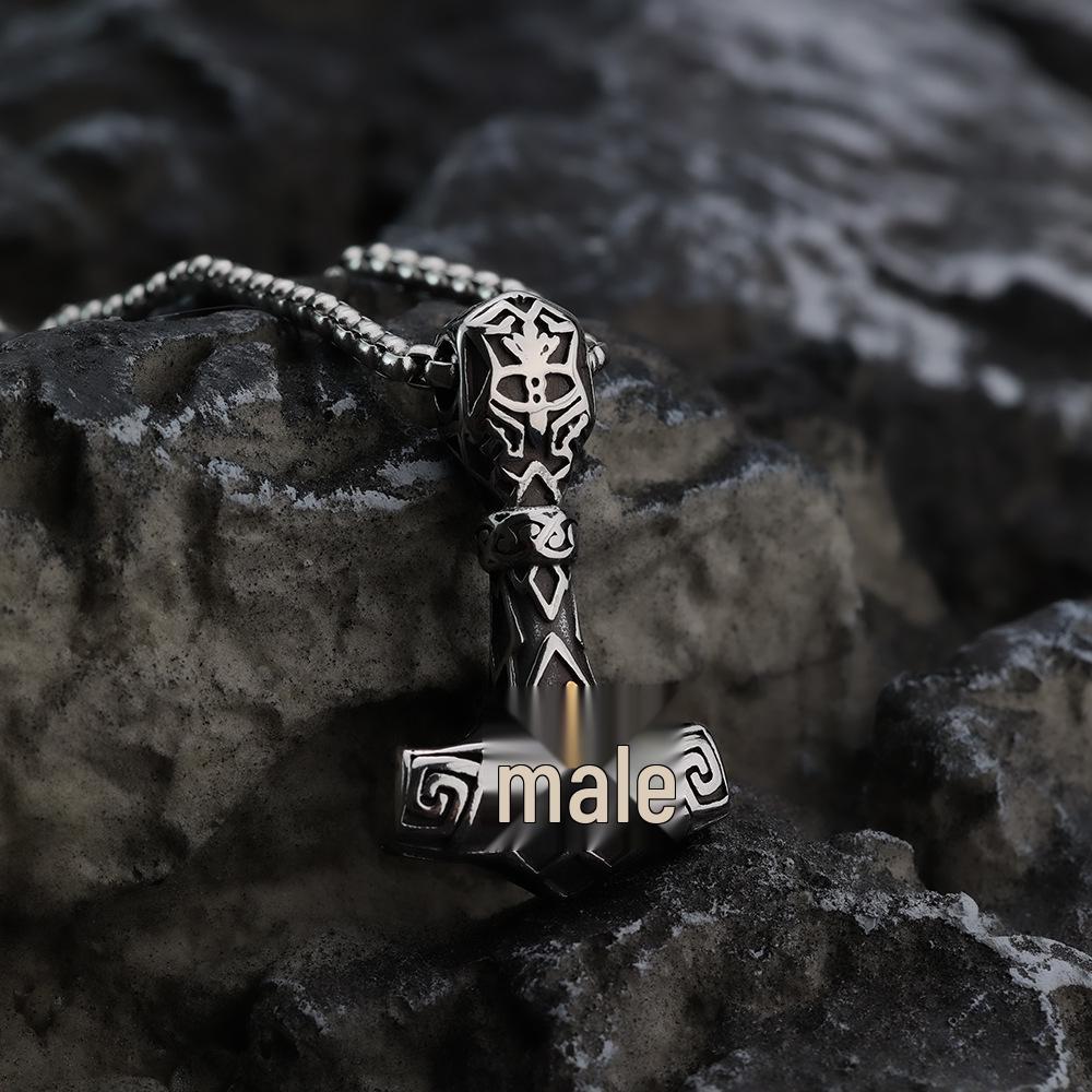 Nordic Viking Retro Punk Triangle Anchor Pendant Accessory