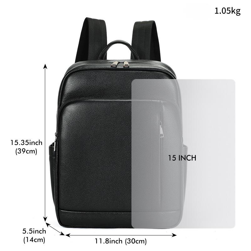 Men's Genuine Leather Backpack Computer Bag Backpack and Schoolbag