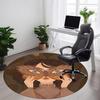 1pc Butterfly Mask Office Round Area Rug, Under Office Chairs Bedroom Living Room Home Decor, Room Deco