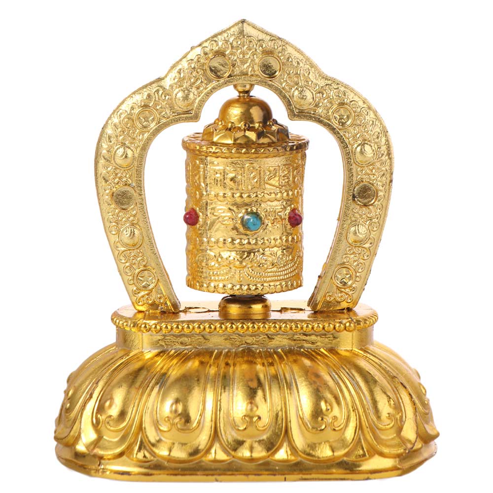 Car Ornament Solar Tibet Prayer Wheel Solar Energy Tibetan Prayer Wheel  Auto Decor