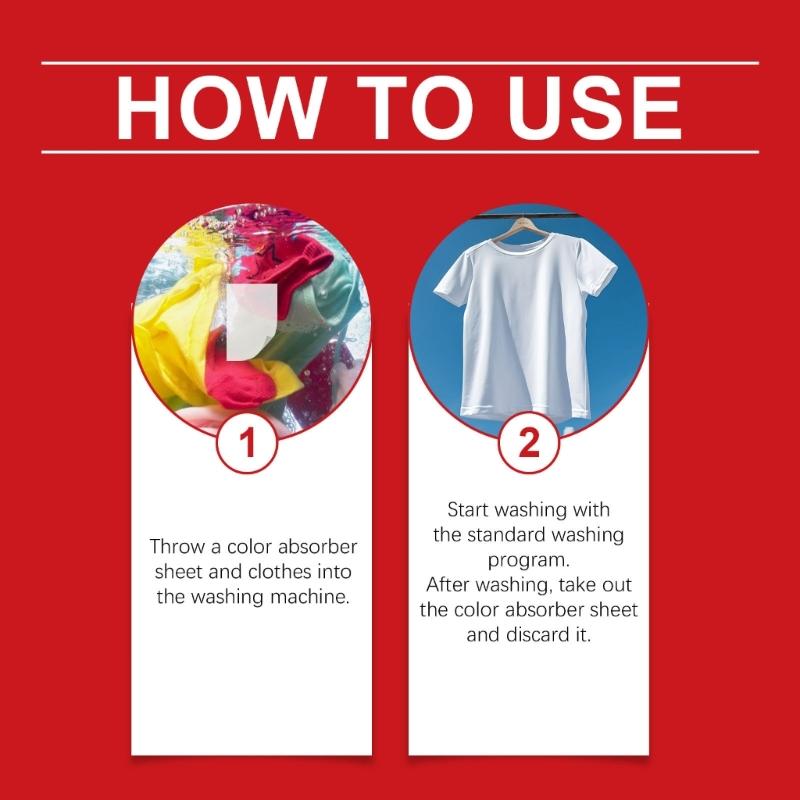 Recyclable Color Team Sheet Ceases Color Migration in Washer Long Permanent Fabric Security for Multiple Colored Laundry