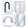 Aquariums Surface Skimmer Clear Tube for Filter Filtration for Oil Protein Scums Dust Filter Drain Tube Pipe