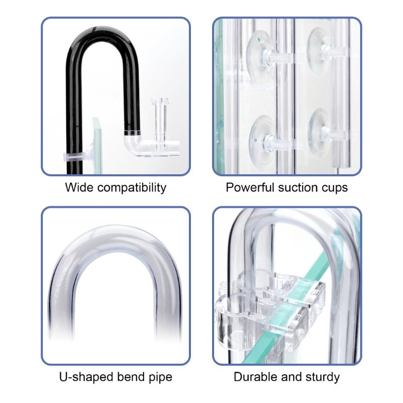 Aquariums Surface Skimmer Clear Tube for Filter Filtration for Oil Protein Scums Dust Filter Drain Tube Pipe