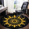 1pc Sun Mandala Chair Carpet for Office, Soft Flannel Throw Mat, Perfect for Office,Holiday Party Decoration Choice yy251113060