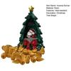 Christmas Tree Backflow Incense Burner Decoration Xmas Tree Santa Claus Resin Incense Holder Home Office Desktop Ornament