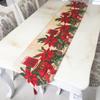 Tofs Julbordslöpare Lång Rektangulär Snögubbeduk Tryckt Stickad Duk Jul Skrivbordsdekoration Borddekoration