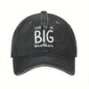 Soon To Be Big Brother Baseball Cap Adjustable Washed Denim Casual Hat Pregnancy Announcement Gift for Adults