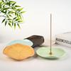 Modern Ceramic Lotus Leaf Incense Holder & Burner for Sandalwood and Agarwood Sticks