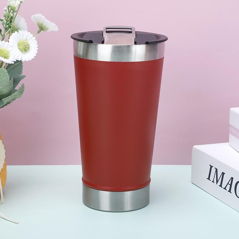 473ml Cold Beer Cups with Bottle Opener Lid Stainless Steel Thermos Water Coffee Mugs for Tea Thermal Tumblers Drinkware