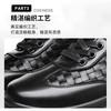 Casual leather shoes men's spring new woven fashion men's shoes men's soft-soled breathable lace-up round head sports casual shoes