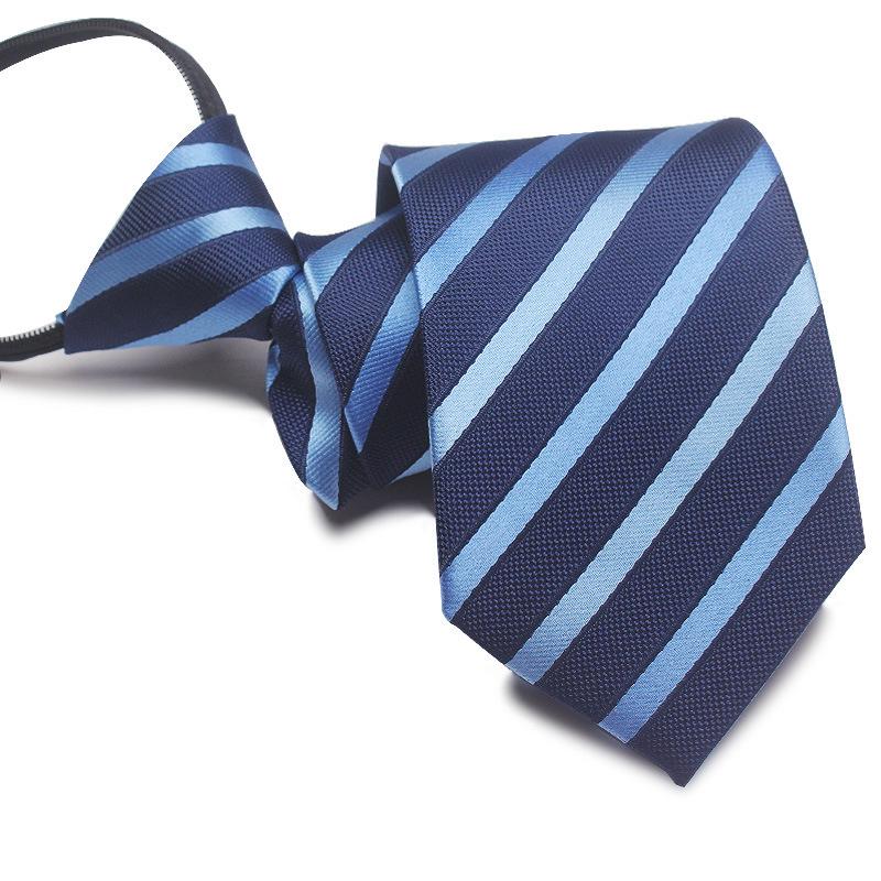 Men's 8cm No-Knot Zipper Tie - Easy-Pull Business Formal Tie