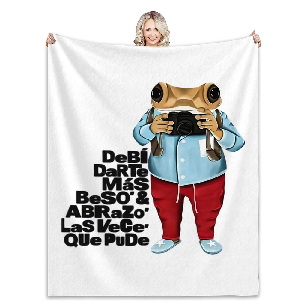 Bad bunny Blanket New Album Blanket Fluffy Throw Fashion Personalized Gift For All Season Bedroom Sofa Travel Office Bed