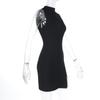 Frühlingskleid für Damen, Prominente, Ethos, sexy, schmale Basis, geteiltes Westekleid