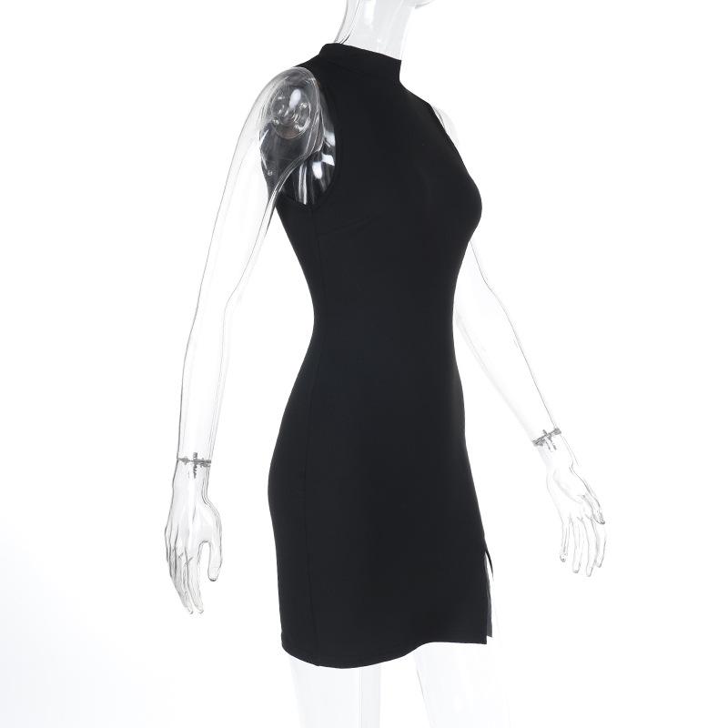 Frühlingskleid für Damen, Prominente, Ethos, sexy, schmale Basis, geteiltes Westekleid