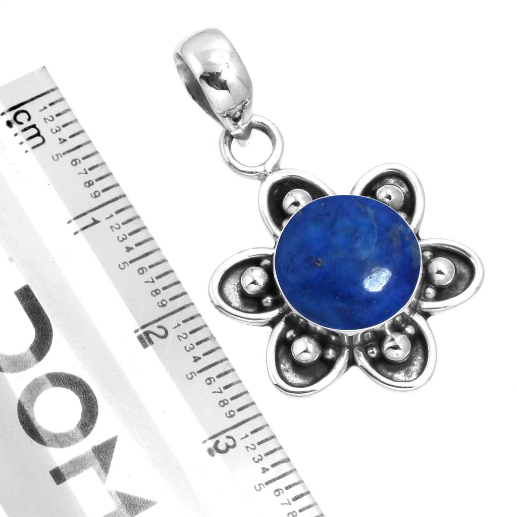 925 Sterling Silver Pendant Women Gemstone Handmade Jewelry Wedding Gift Blue Green Purple Copper Turquoise Pearl Lapis Mother Of Pearl Fashion