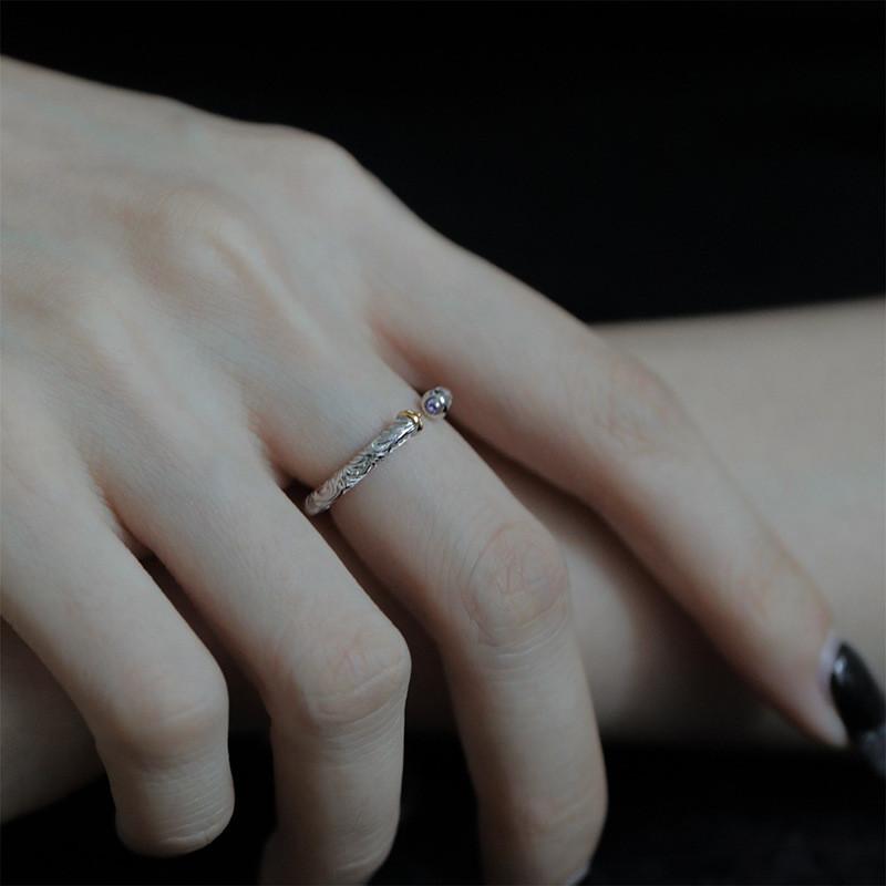 Lupulus Humulus Open Ring Adjustable Plant Index Finger Rings Decoration Gift